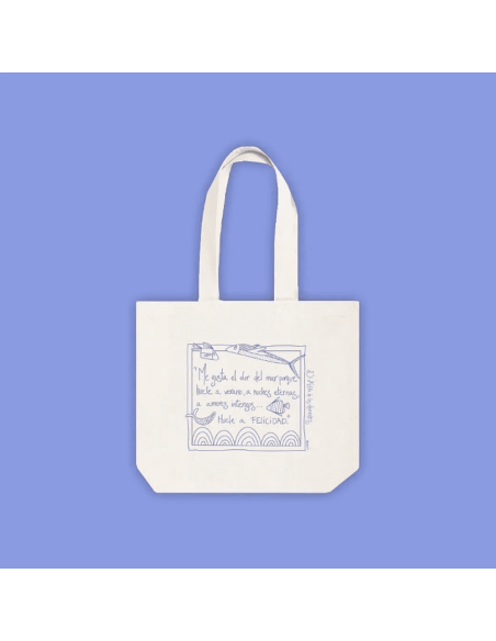 Tote bag con imagen de peces en el mar